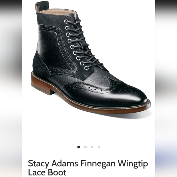NWOB Men's Stacy Adams Wingtip Boots - Picture 1 of 11